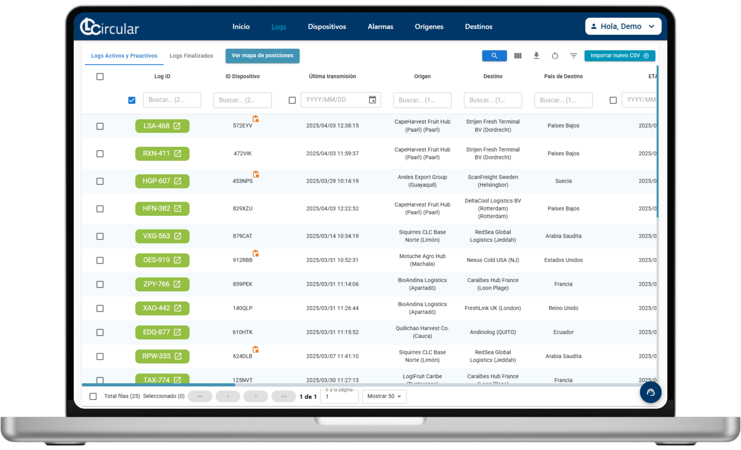 Base de datos de logs personalizable